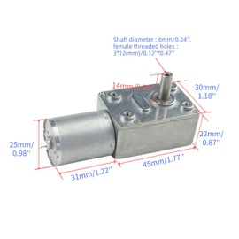 CHACNS 370WG Reducer Electric Motor 24V DC 4RPM Mini Geared Motor For DIY