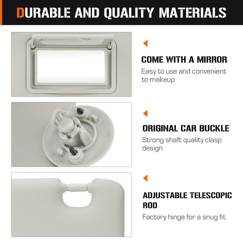 Left & Right Sun Visor for 2012-2019 Chevy Sonic, 2013-2016