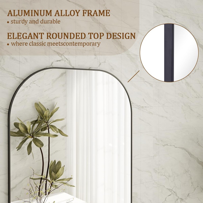 Koonmi Full Length Mirror, 56"x21" Mirror Full Length with Stand,