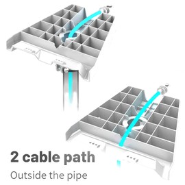 Starlink Standard Flat Pipe Adapter, Starlink Gen 3 Pole Mount Internet Kit Satellite Dish Bracket, Starlink V3 Mount Plate Roof Mounting Holder, Up to Inner Diameter 39mm