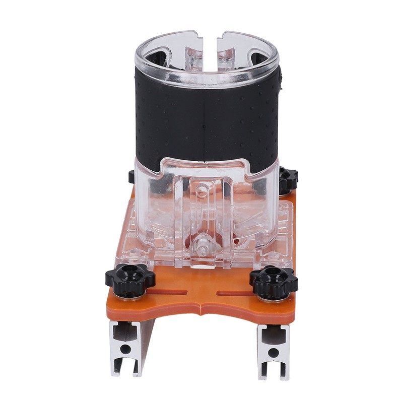 Woodworking Router Base with Transparent Cover Milling Cutter Slotting Bracket
