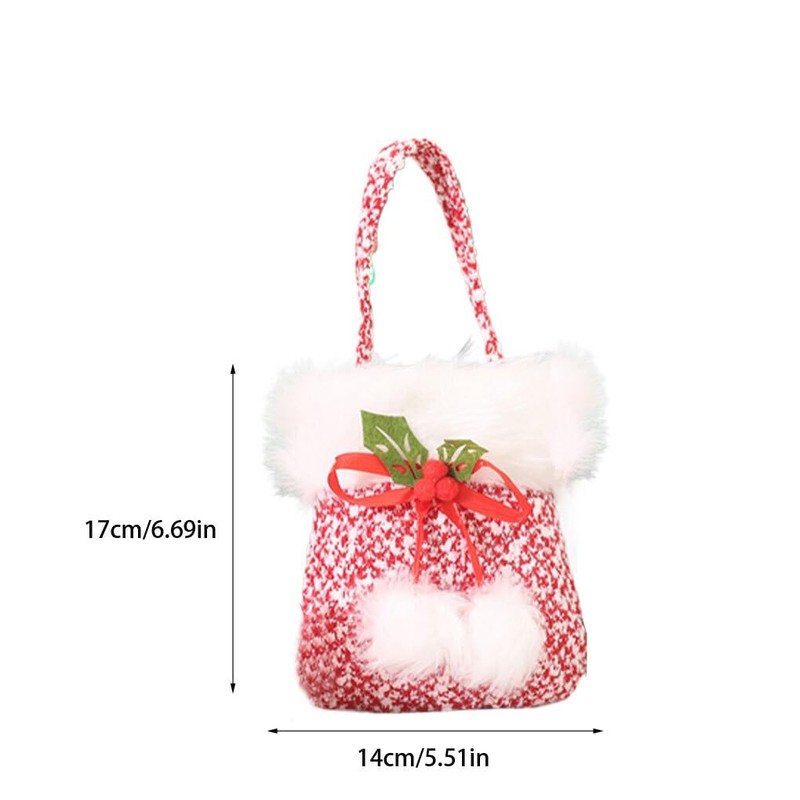 AIXXCUVQ Gift Bag Sturdy Flannel Fabric Christmas Decoration Bag Friendly