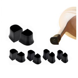 Heel Cap Protectors for High Heel Shoes U Shape 5 Sizes Black Clear Anti-Slip Noise Reducing High Heel Protector Replacement Tips, Heel Protectors Tip Covers for Stiletto and Pumps Tips