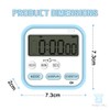 Kitchen Timer, Digital Visual Timer 24-Hours Magnetic Clock Stopwatch Count-Up