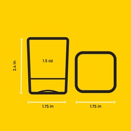 JoyJolt 6-Pack Heavy Base Shot Glass Set, 2-Ounce Shot Glasses