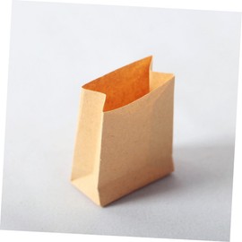 SAFIGLE 18 Pcs Dollhouse Paper Bag Small Paper Bag Ornament Kits Miniature Paper Bags Click and Carry Grocery Bag Carrier Grocery Store Kraft Bags Paper Wrapping Bags Candy Kraft Paper Bag