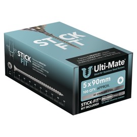 Ulti-Mate Stainless Steel Woodscrews - 5.0 x 90mm - Box 100 pcs