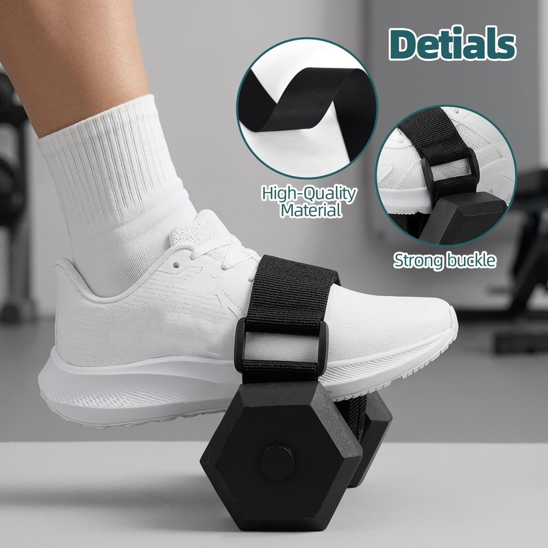 Dumbbell Foot Attachment,Glute Kickbacks & Leg Workouts,Tibialis Trainer, Adjustable Ankle
