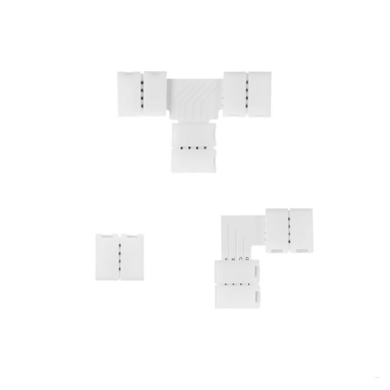 LED Strip Connector, 4-Pin 10 mm Solderless LED Corner Connector