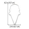 LILIAO Ice Cream Cone Cookie Cutter (Two Scoop)