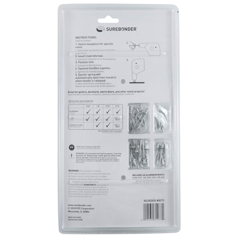 Surebonder 8575 Heavy Duty Rivet Tool Kit