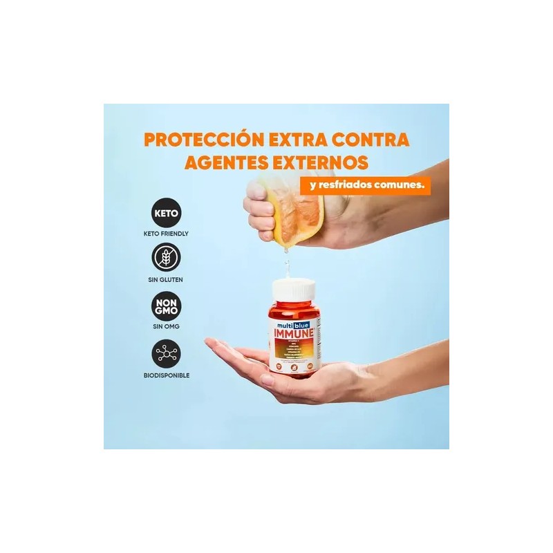 Multivitamínico Multiblue Sin Sabor 60 Cápsulas con Vitamina C Zinc