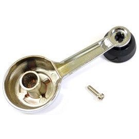 PT Auto Warehouse CH-1141M - Inside Door Window Crank Handle, Chrome - Left or Right