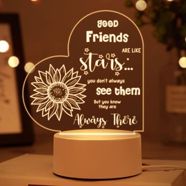 Buioata Friend Gifts Women - Birthday Gifts for Friend Female Night Light, Idea Friends Gifts for Birthday, Christmas Gifts for Women Friend, Female Gifts for Friend