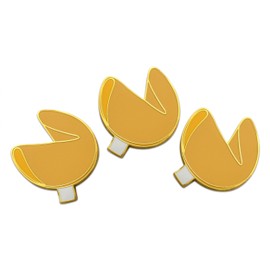 Novel Merk Cookie & Baking – Gingerbread Man, Chocolate Chip, Fortune, or Other Lapel Pin, Hat Pin & Tie Tack Set with Clutch Back (3- Fortune Cookie)