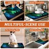 Starry Sky Forest Dish Drying Mat for Kitchen Counter Microfiber
