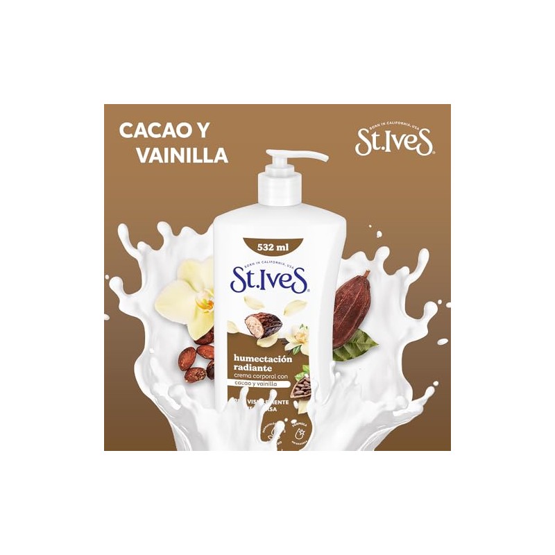 Crema Corporal ST.IVES Cacao y Vainilla 532 ml