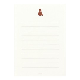 ミドリ レターセット 黒猫柄 シール付 86413006