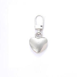 5Pcs Silver Heart Shape Zipper Pull Pieces Detachable Cute Creative Zippers Replacement Repair Kits for Coats Jackets Pants Luggage,Zipper Repair,Sewing Notions and Supplies Zipper Pull Charm,Fastener