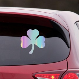 NBFU Shamrock Silhouette (Holographic Opal Purple) (Set Of 2) Premium Waterproof Vinyl Decal Stickers For Laptop Phone Accessory Helmet Car Window Bumper Mug Tuber Cup Door Wall Decoration