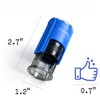 Thumbs Up Stamp, Self-Inking Rubber Stamp, 18mm Round, Blue Ink