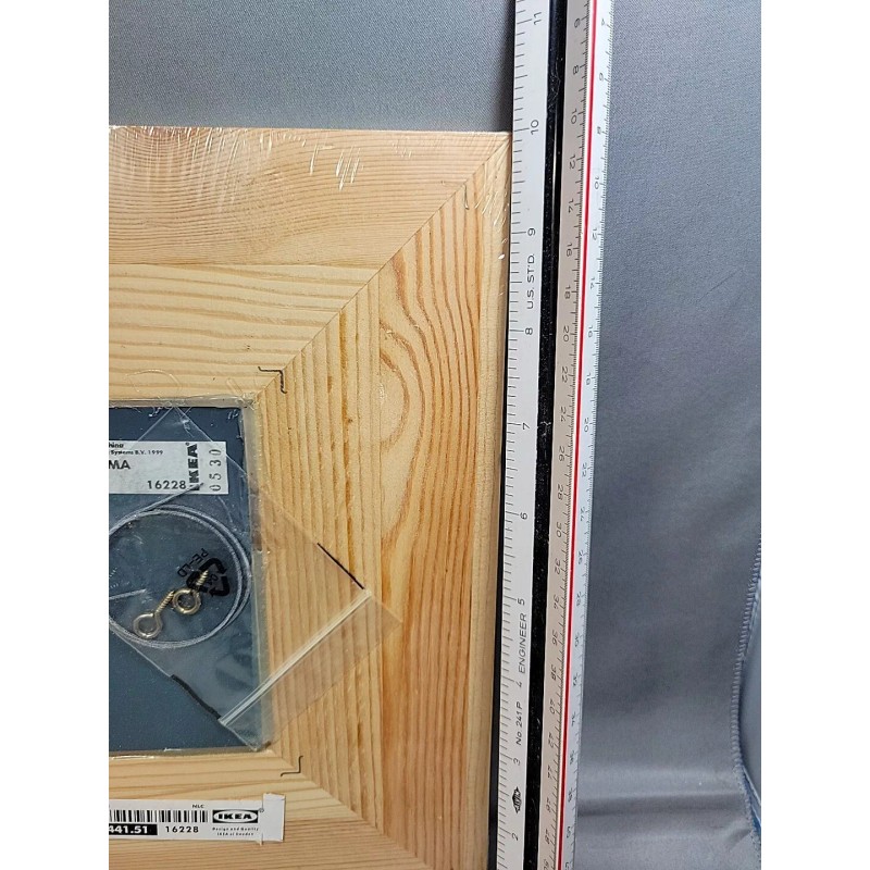 IKEA MALMA Mirror Natural Wood Framed 10"x10" Unfinished Pine