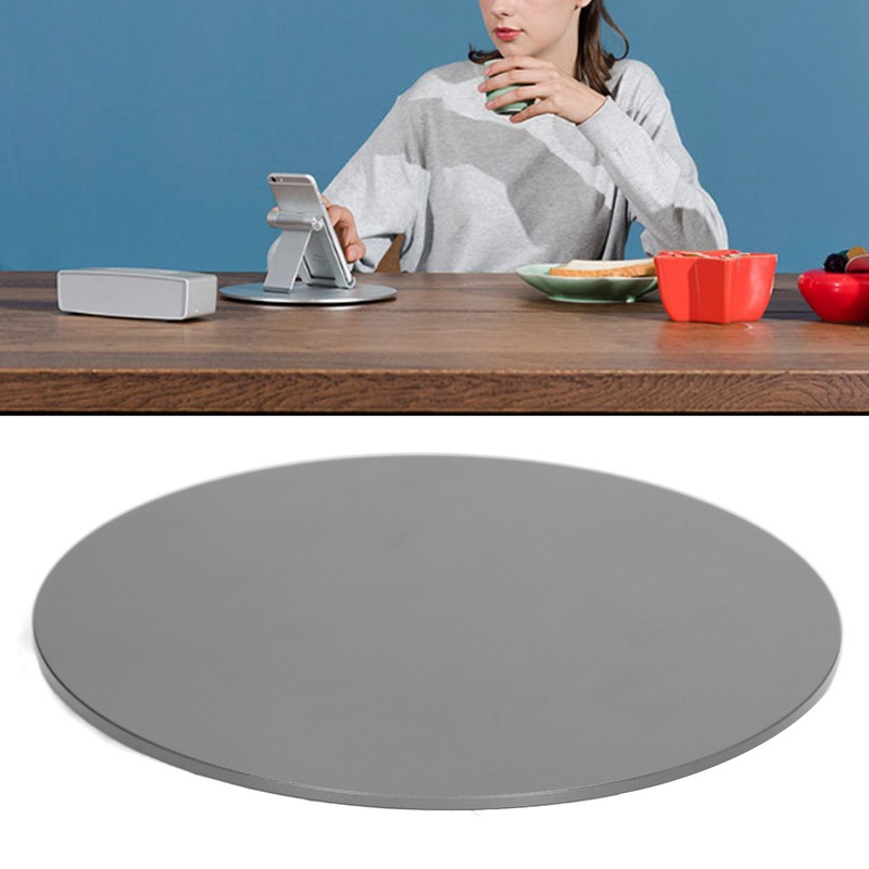 Swivel Monitor Stand Dark Gray Aluminum Alloy Turntable Design Monitor