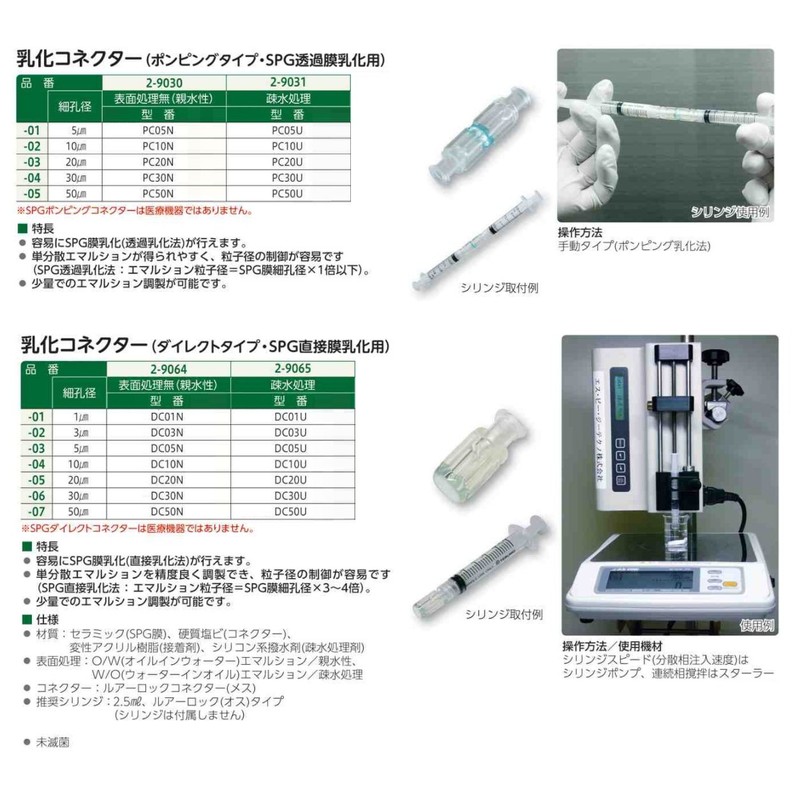 As One Emulsifying Connector No Surface Treatment (Hydrophilic), 5μm /2-9030-01