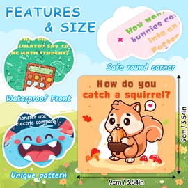 160 Joke Cards for Kids Lunch Box Jokes for Kids, Inspirational Lunch Notes for Boys Girls Students School Notes Jokes Cards with 80 Reward Stickers for Teacher