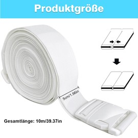 MQWDGJ Mattress Holder, Connects Two Mattresses to a Large Lying Area, 5 cm x 10 m Double Bed Bridge, Mattress Connector, Bed Bridge, Mattresses Connection for Mattresses (White)