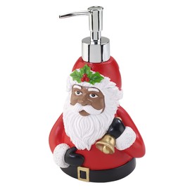 Avanti Linens - Soap Dispenser/Lotion Pump, Resin Bathroom Accessories, Christmas Bathroom Decor (Holiday Collection, Black Santa)
