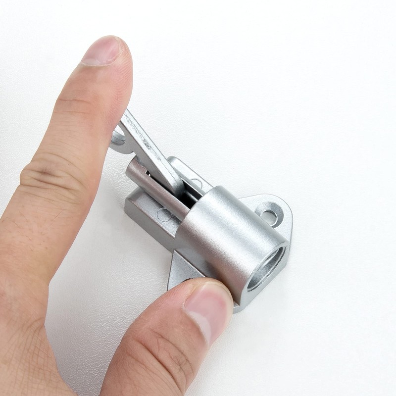 INIRET 2 Packs Self-Closing Latches，Silver Gray Spring Door Lock，Resilient Bolt