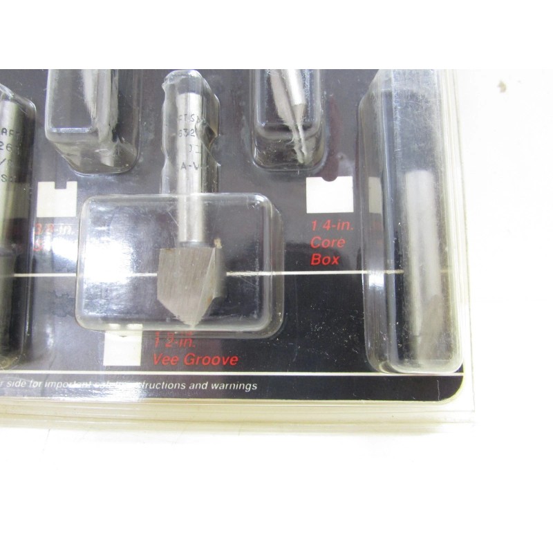 Craftsman NOS! CRAFTSMAN TOOLS 5-pc. SIGN /SURFACE ROUTER BIT SET,