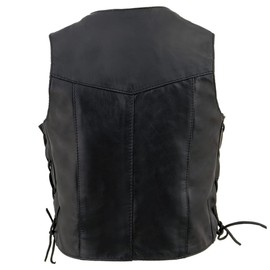 Milwaukee Leather Kids-Boys Classic Biker Style Motorcycle Leather Vest (Just Like Dads) - Medium