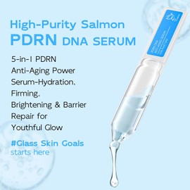 Salmon DNA PDRN - Suero antienvejecimiento de 5000 ppm, ampolla de ADN de huevo de salmón, 2000 ppm de colágeno, glutatión, niacinamida y 6 ácidos hialurónicos, cuidado de la piel coreano para arrugas