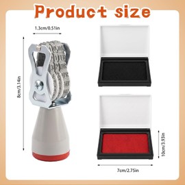Egg Date Stamp Kit with 2 Ink Pads, Date Label Stamper for Farm Fresh Eggs