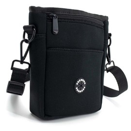 COOWONE Dog Treat Pouch,Drawstring Dog Training Pouch Bag with Shoulder Strap Phone Pocket Poop Bag Dispenser | Pet Treat Training Bag for Treats, Kibbles, Pet Toys (black)