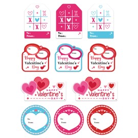 FLYAB Valentines Gift Tag Stickers for Kids - 44PCS to from Valentine Stickers for Gift Wrap Envelope Valentines Name Stickers for Adult Valentine Gift Labels Happy Valentines Day Stickers