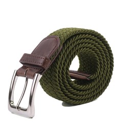 Gelante Canvas Elastic Fabric Woven Stretch Multicolored Braided Belts 2041-OLIVE-L