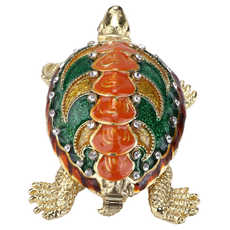 Turtle Trinket Box Turtle Band Jewelry Trinket Box with Painted