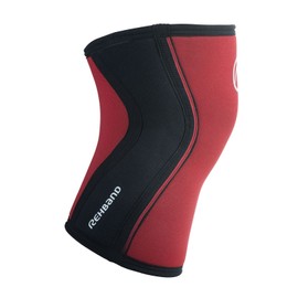 Rehband Knee Support for Weight Training, Knee Support for Cross Fit and Heavy Training, Knee Sleeve Made of 5 mm Neoprene, Available in Many Colours and Sizes, Unisex, Colour: Red, 1 Pair, Size: S