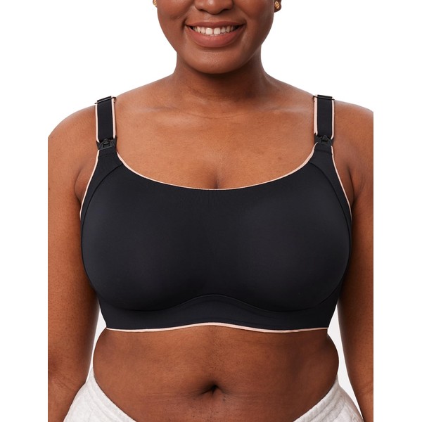 Momcozy Busty Nursing Bras, Full Coverage Maternity Bra U Neck