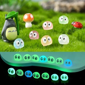 8-Piece Glow-in-The-Dark Mini Monster Figurines – Handcrafted Resin Cute Slime Creatures for Micro Landscape, Planter, Desk, and Bedroom Decor