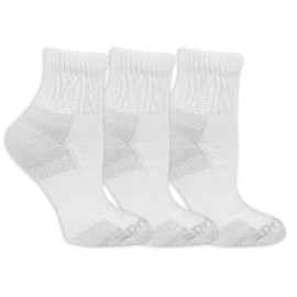 Dr. Scholl's Women Advanced Relief Blisterguard - 2 & 3 Pair Packs Non-binding Cushioned Moisture Management Socks, White, 4-10 US