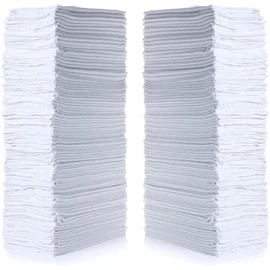 SIMPLI-MAGIC Cotton Shop Towels 14"x12" (145 Pack) – Reusable Cleaning Shop Rags for Automobiles, Industries, Garage and Homes (White)