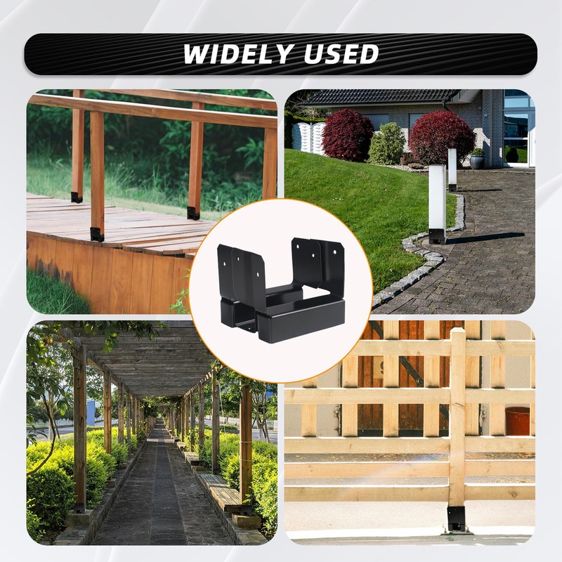 DEWHONETE 10Pcs 4x4 Post Base for Concrete Pergola Fence Wooden