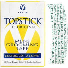 Vapon Topstick The Original Custom Cut "A Curve" - Cinta de aseo para hombre, 50 tiras