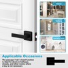 Estmoon 5 Pack Passage Door Handles Matte Black Door Knobs,