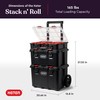 Keter Stack-n-Roll Modular Tools Organizer for Garage Storage and DIY,