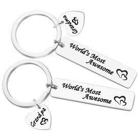 Valentine's Day Gift Appreciation Gift for Grandma Grandpa Keyring Grandmother Grandfather Gift from Granddaughter Grandson Thank You Gift for Him Her Birthday Keyring Father's Day Mother's Day Gift